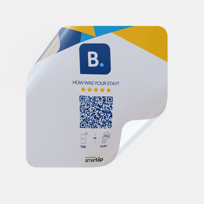 Sticker azul de Booking.com