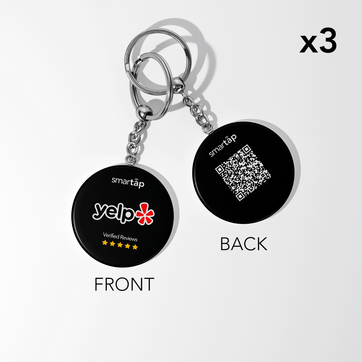 Yelp Keychain x3