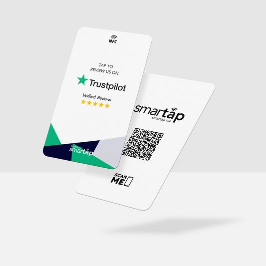 Tarjeta blanca de Trustpilot