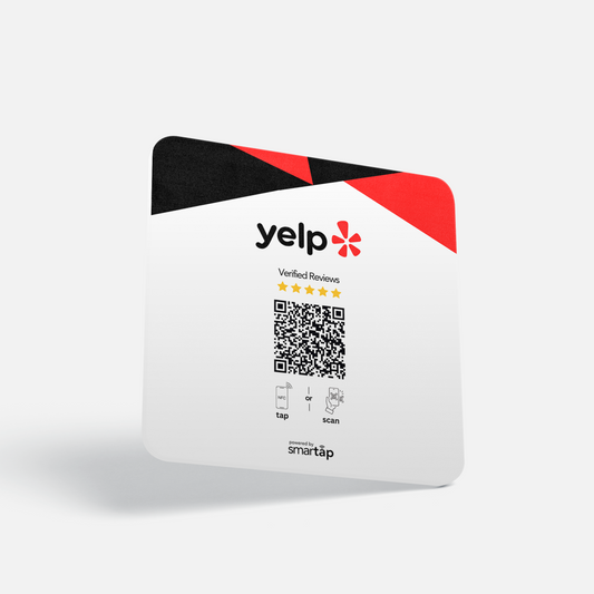 Placa blanca de Yelp